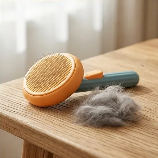 Dual-Sided Pet Undercoat Grooming Brush