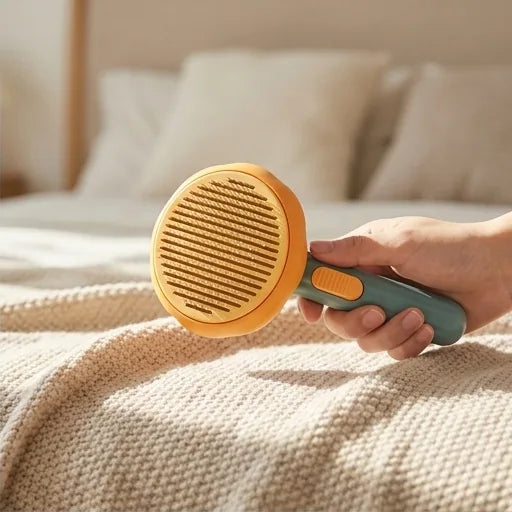 Dual-Sided Pet Undercoat Grooming Brush